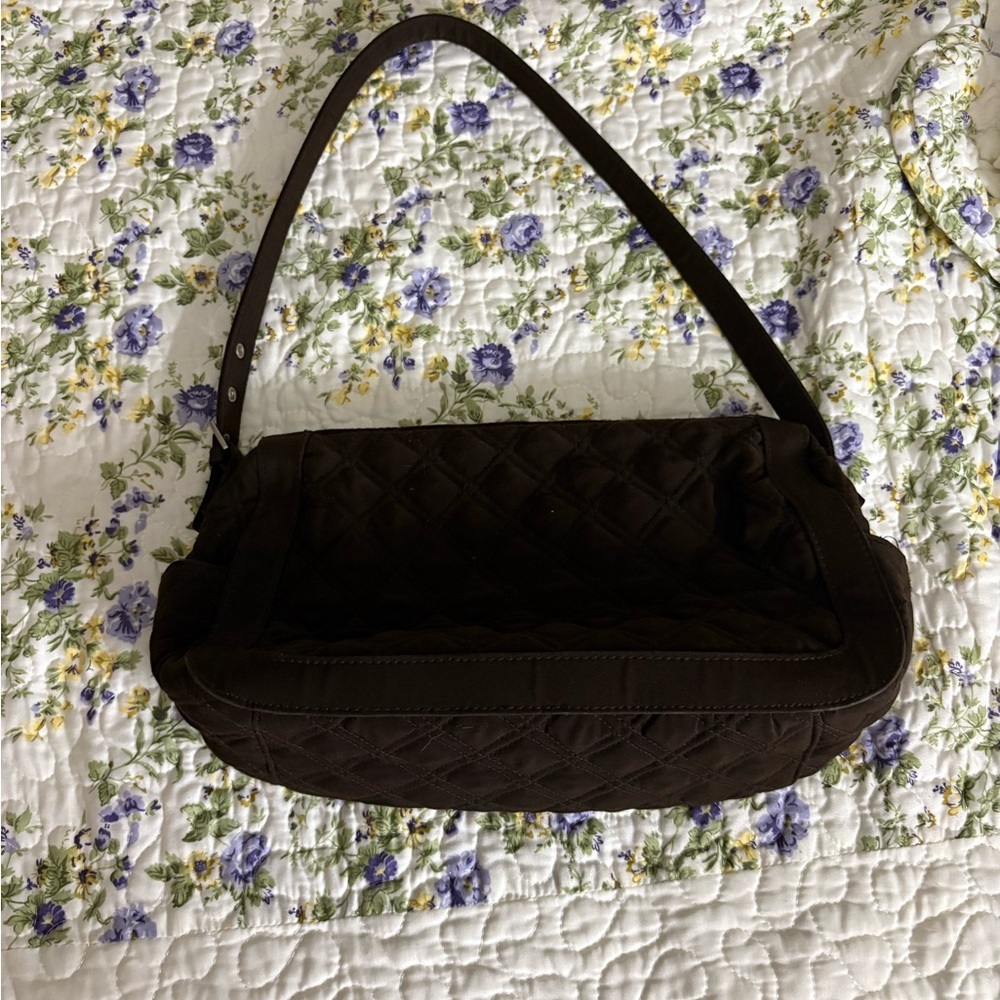 Vera Bradley Dark Brown Quilted Shoulder Bag